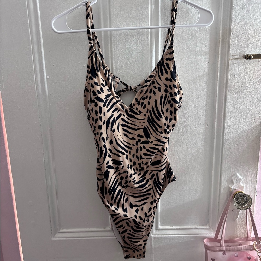 Animal Print One Piece Bathing Suit